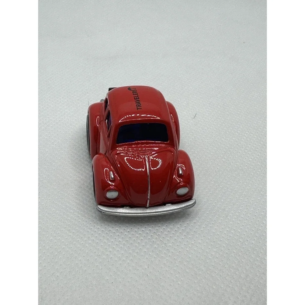 Diecast Welly Volkswagen Beetle Kafer Red Mini Travelers Insurance Promo- RARE